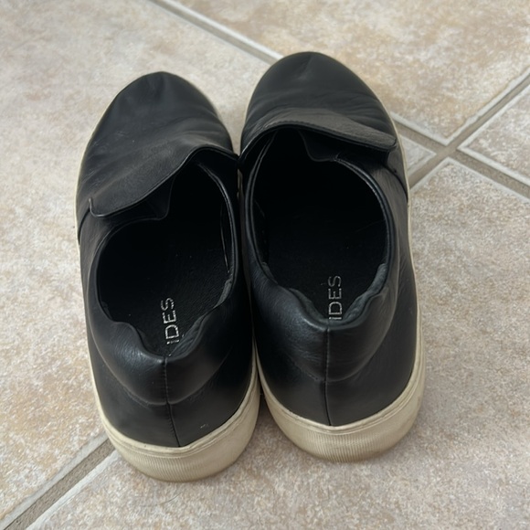 J/Slides NYC Women's White & Black Leather Platform Loafers Slip-On Shoes 7 - Picture 3 of 8